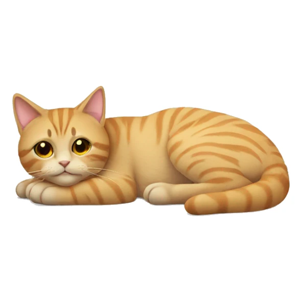 Cat laying on the floor  sticker