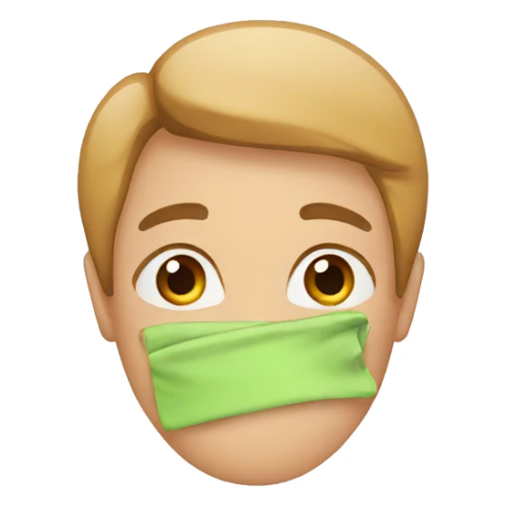 Person covering their mouth sticker