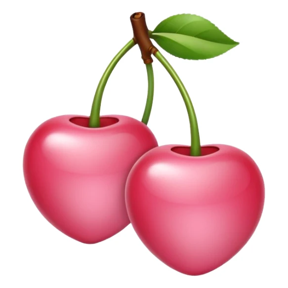 Baby Pink colored cherries sticker