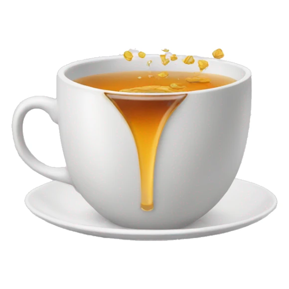 tea overflowing cup sticker