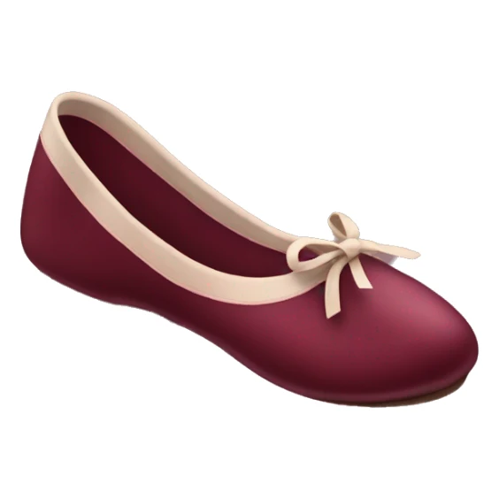 burgundy ballet shoes sticker