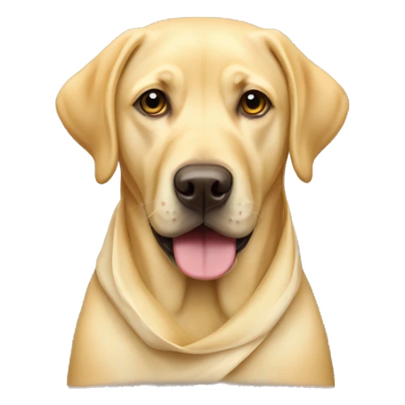 Yellow Labrador colored in tortilla sticker