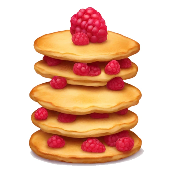 puncakes with raspberries  sticker