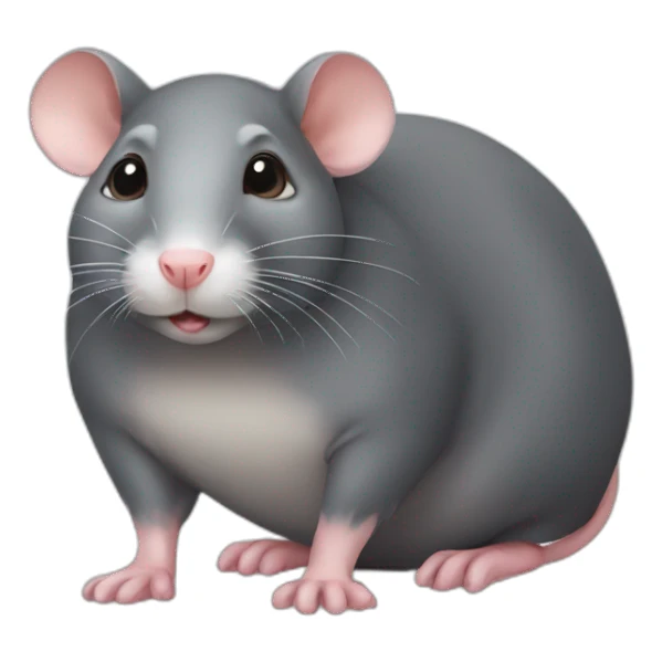 Obese rat sticker