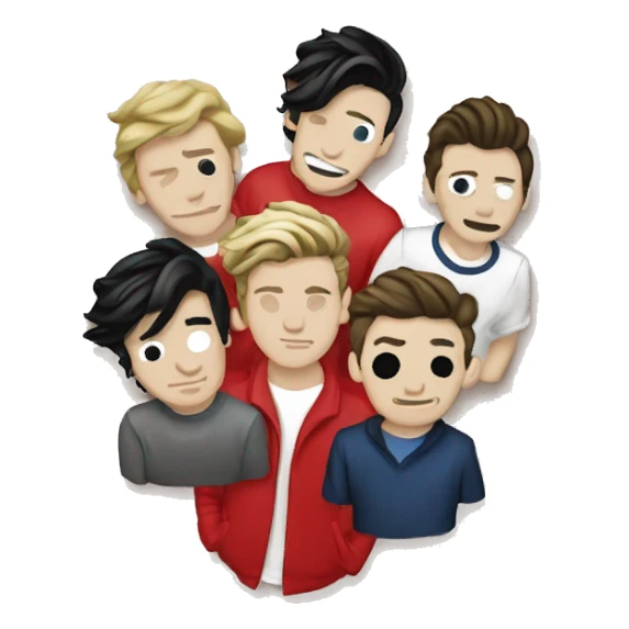 the band one direction’s red 1D logo  sticker