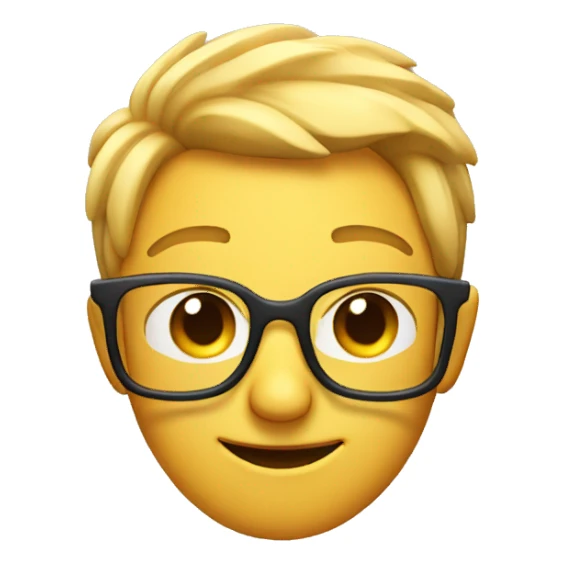 Wink emoji with glasses tipped down  sticker