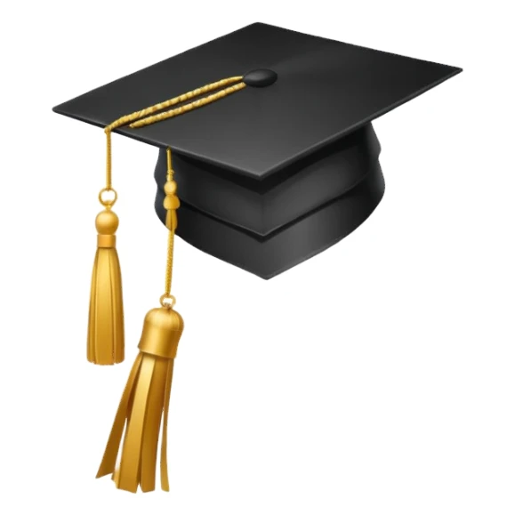 Graduation cap tossed in air sticker