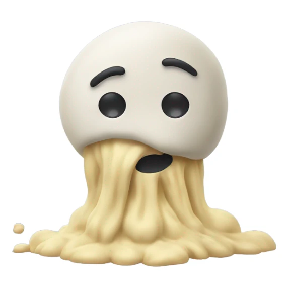 Vomiting white play dough  sticker