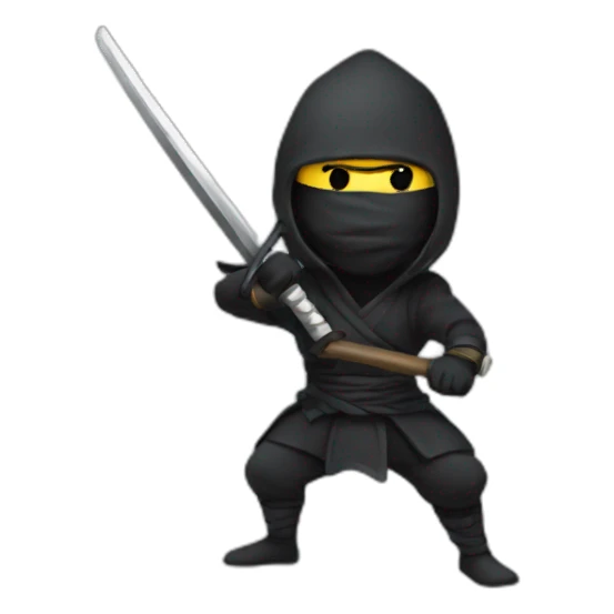 Scary Ninja with a sword  sticker