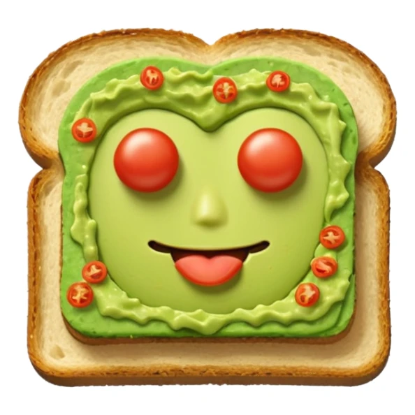 guacamole toast NO tomatoes  sticker