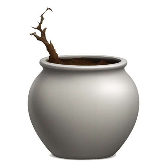 Pot with a crack in the side sticker