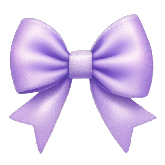 Pastel purple bow with sparkles sticker