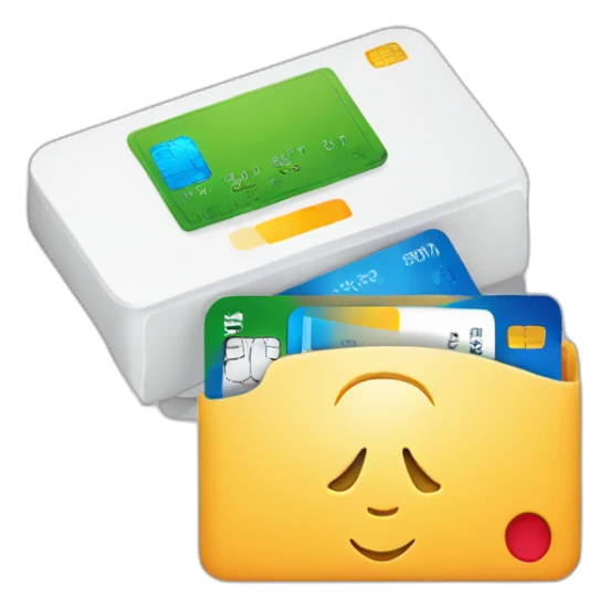 Smartphone reading credit card sticker