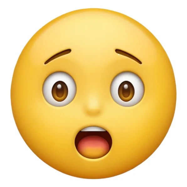 A shocked emoji sticker