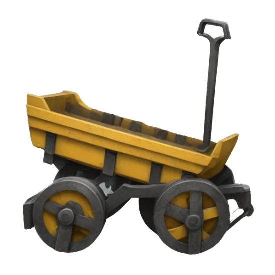 mine cart with hand lever sticker