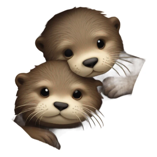 2 ottercozy in a blanket  sticker