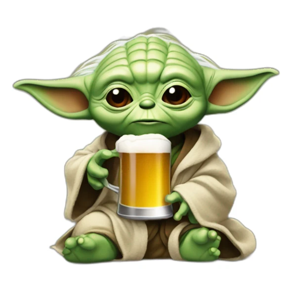 yoda voit une bière sticker