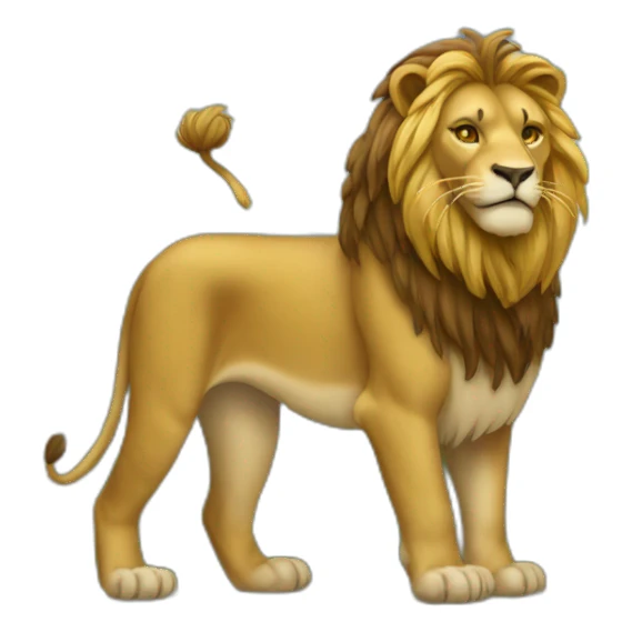 Tartue sur il lion sticker