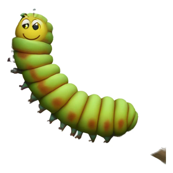 Caterpillar on a branch sticker