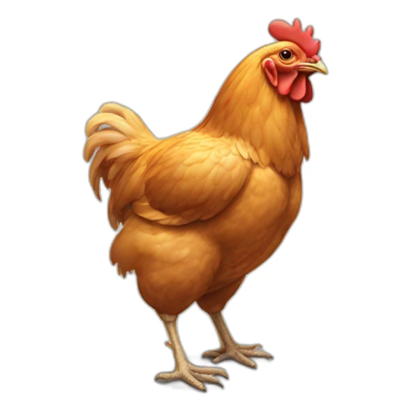 chicken with head on floor sticker