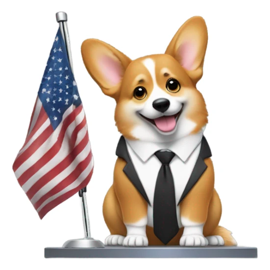 Corgi politician sticker