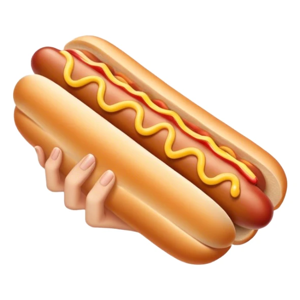 a hand holding a glizzy  sticker