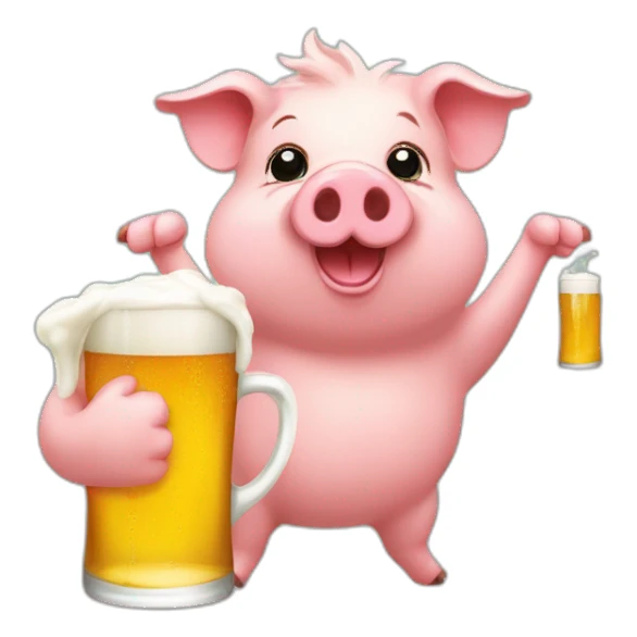 Ginea-pig drink a beer sticker