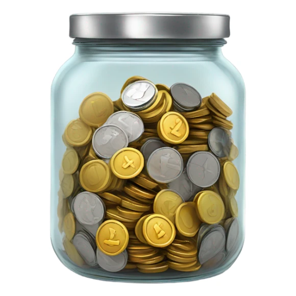 minimal money jar sticker