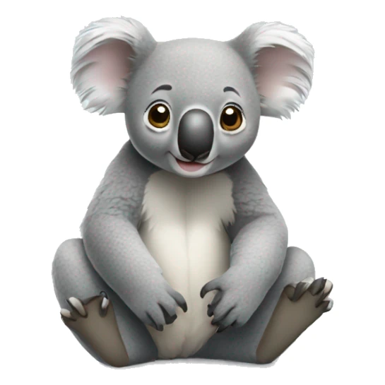 Koala sitting on the ground sticker