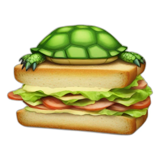 Sandwich turtle sticker