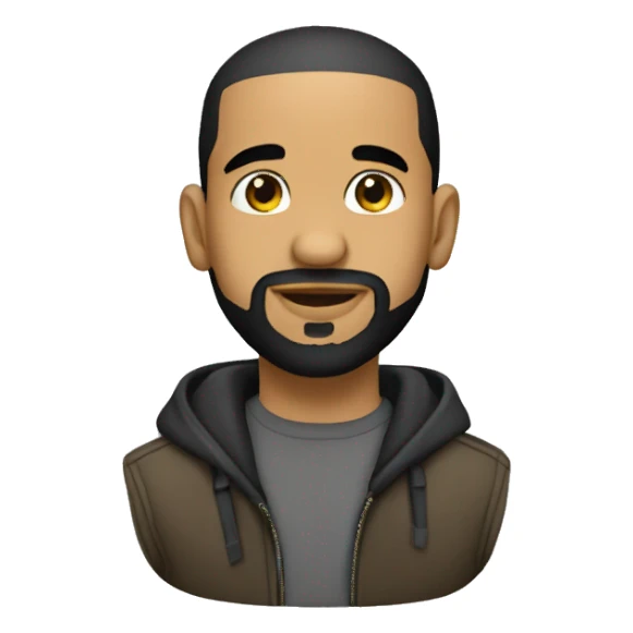 drake avec natte qui souris sticker