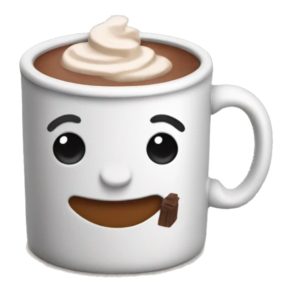 Hot cocoa in a mug sticker