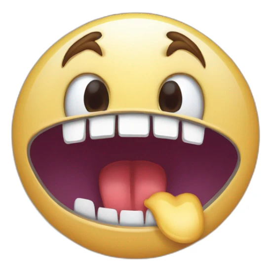 surprised crying open horrible screeching horrifying mouth sharp teeth horrified angry sticker