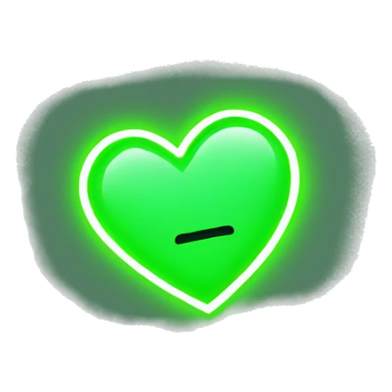 Neon green heart  sticker