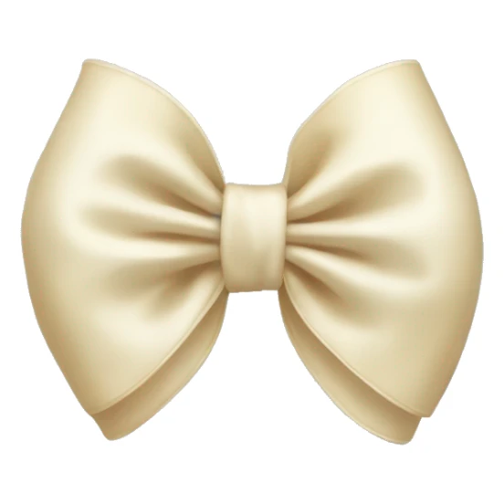 Cream colored bow sticker