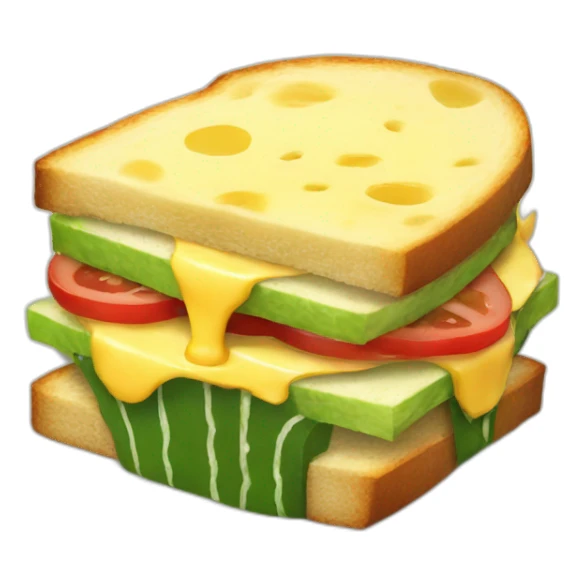 cactus cheese sandwich sticker