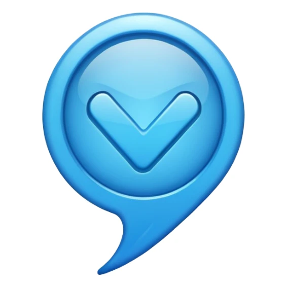 Daire 1 mavi tik sticker