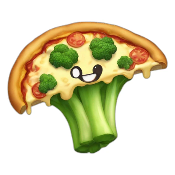 Brocolli pizza  sticker