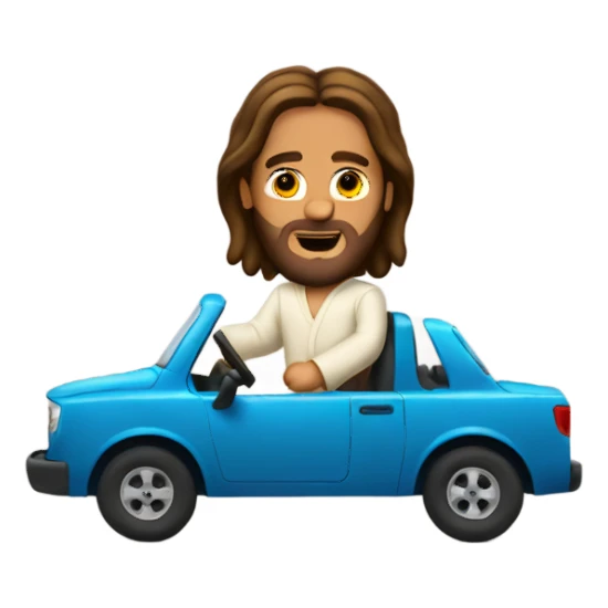 Jesus driving sticker