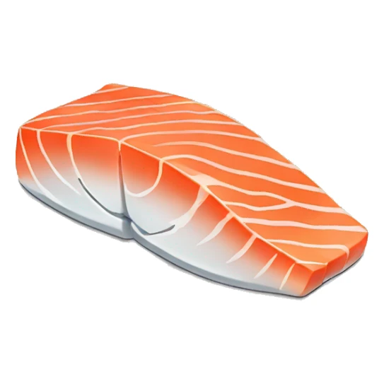 Salmon steak, white background sticker