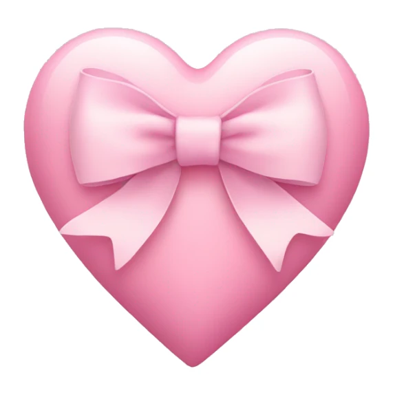Light pink heart with a bow sticker