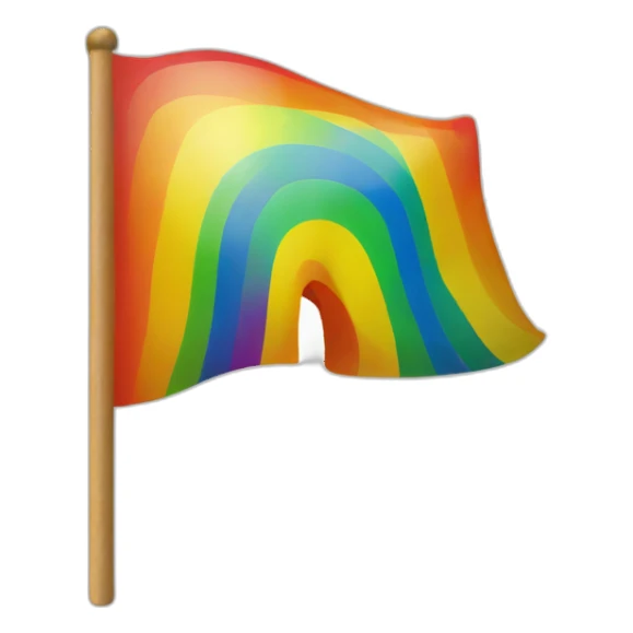 raimbow flag in fire sticker