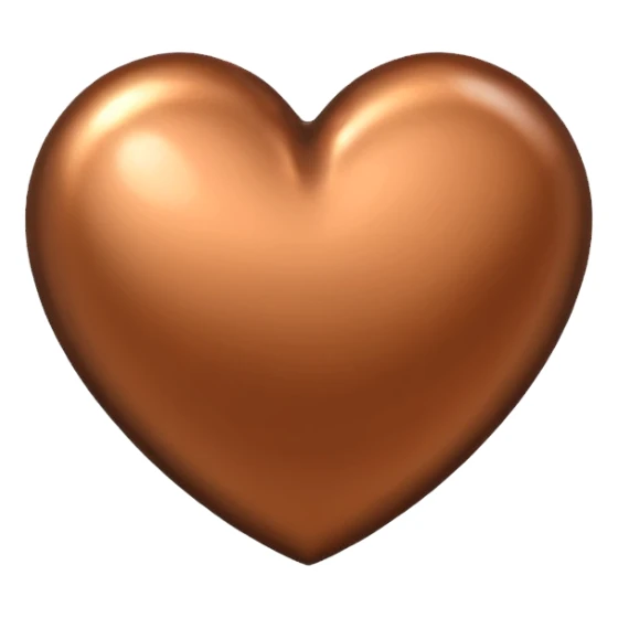 bronze heart sticker
