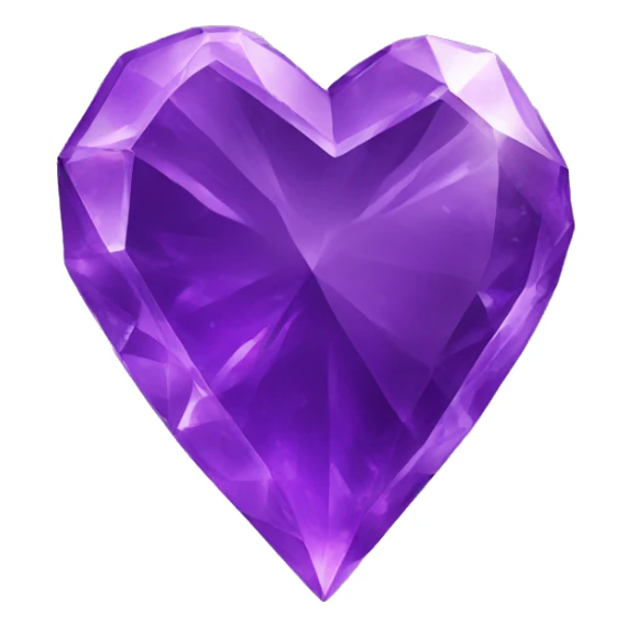 purple crystal heart sticker