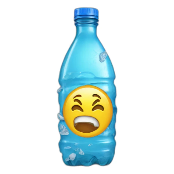 destroyed plastic bottle sticker