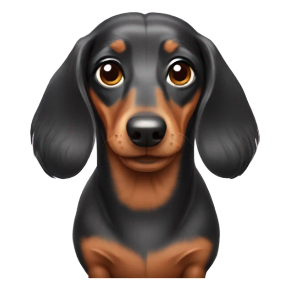 dachshund wearing a wig sticker