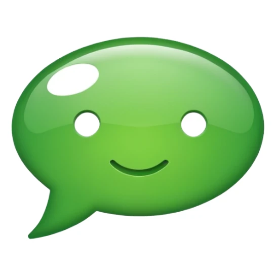 green speech bubble emoji containing checkmark emoji sticker