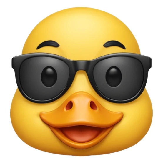 duck with black sun glasses sticker