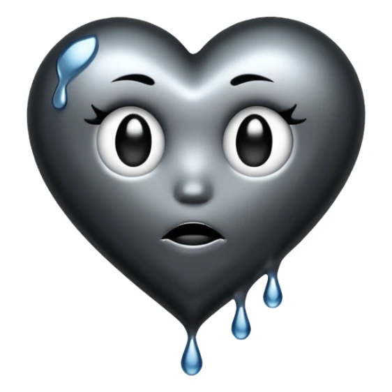 emo heart with a teardrop sticker