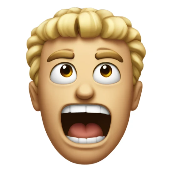 Mad face with fist in air sticker